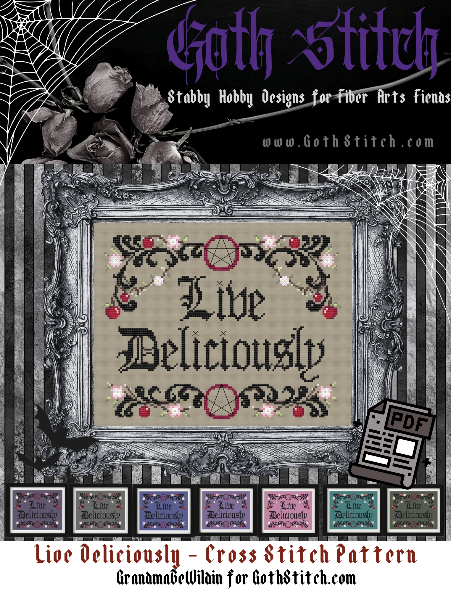GothStitch Free May Cross Stitch Pattern